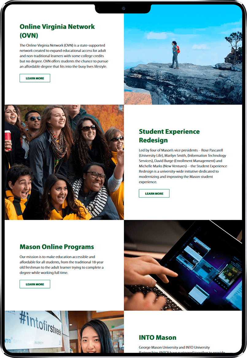 A University Innovation Center Website