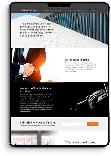 HedgeFund Website Redesign mobile
