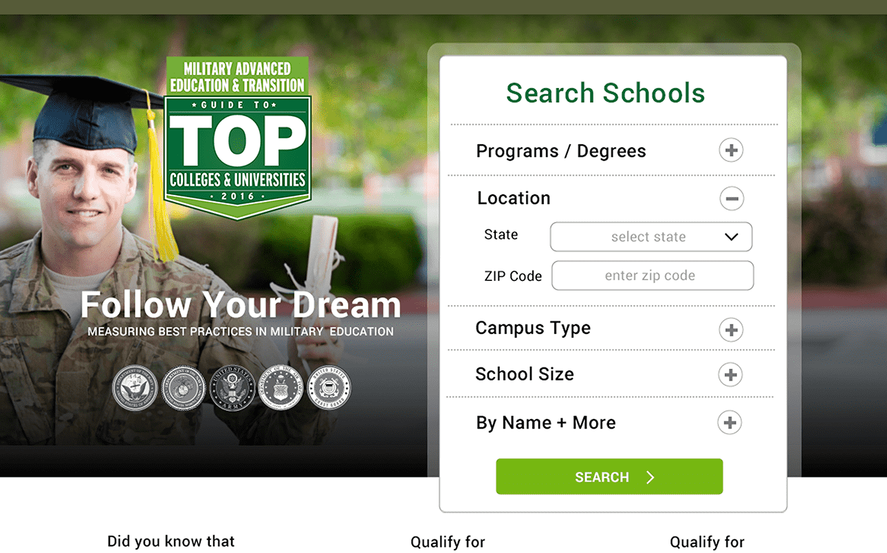 Grading the Top Military-Friendly Colleges desctop