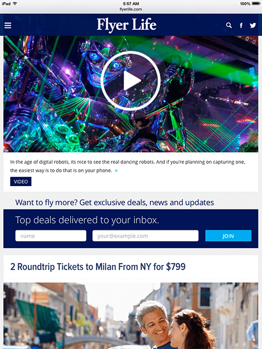 Media & News Website Design Tablet