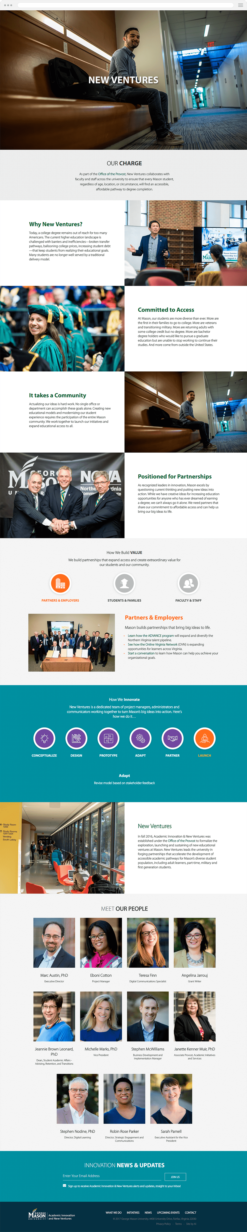 A University Innovation Center Website new