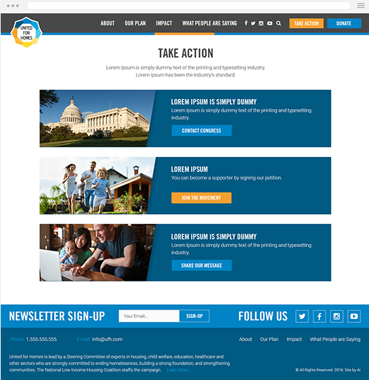 Housing Advocacy Website Design new