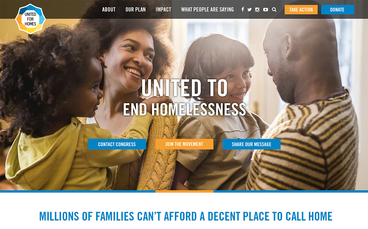 Housing Advocacy Website Design mackbook
