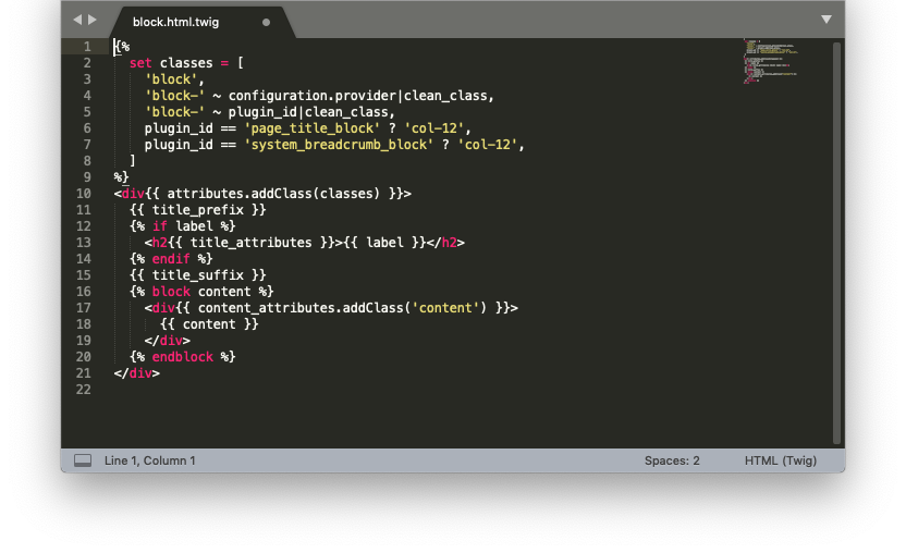 Drupal 8 Twig Template Engine