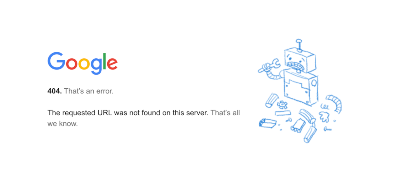 웹 서버 오류 404